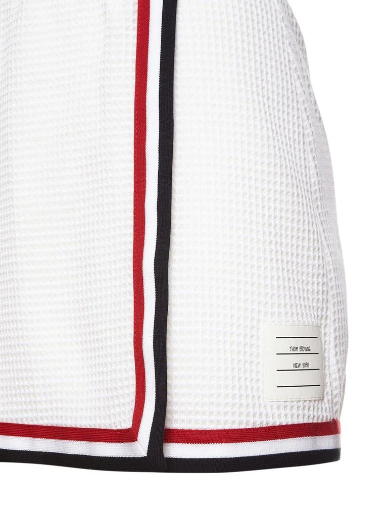 商品Thom Browne|Textured Bicolor Cotton Mini Wrap Skirt,价格¥2274,第3张图片详细描述