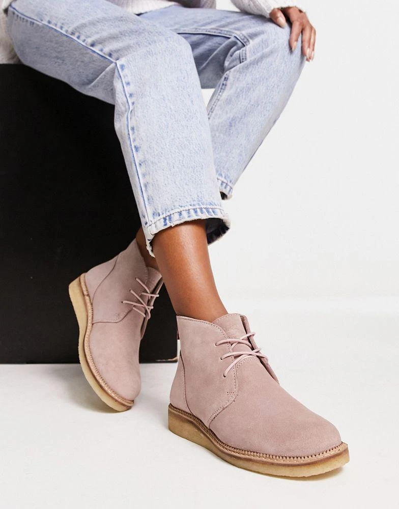 商品Levi's|Levi's Bern suede boots in pink,价格¥542,第4张图片详细描述