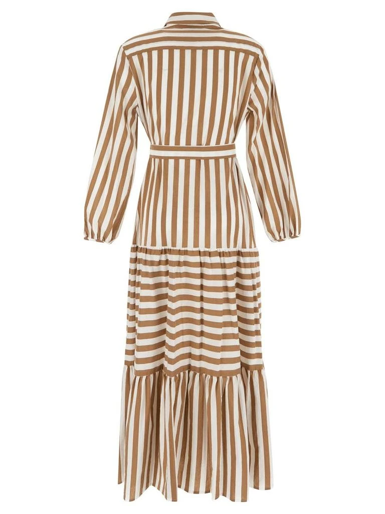 商品SEMICOUTURE|Striped Midi Dress With Belt,价格¥1200,第2张图片详细描述
