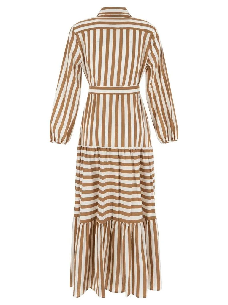 商品SEMICOUTURE|Striped Midi Dress With Belt,价格¥1231,第2张图片详细描述