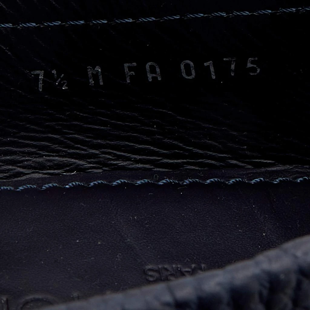 Louis Vuitton Navy Blue Leather Montaigne Slip On Loafers Size 41.5 商品
