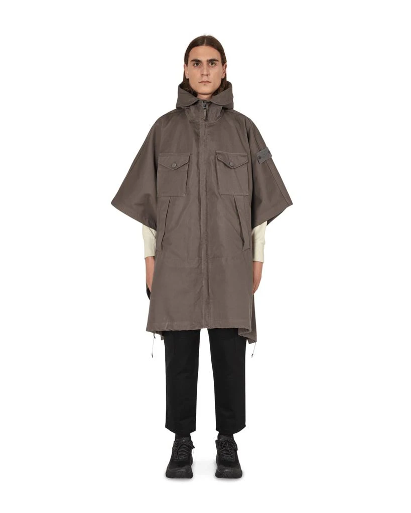 商品Stone Island|Raso Gommato Double Ghost Piece Poncho Grey,价格¥6067,第1张图片