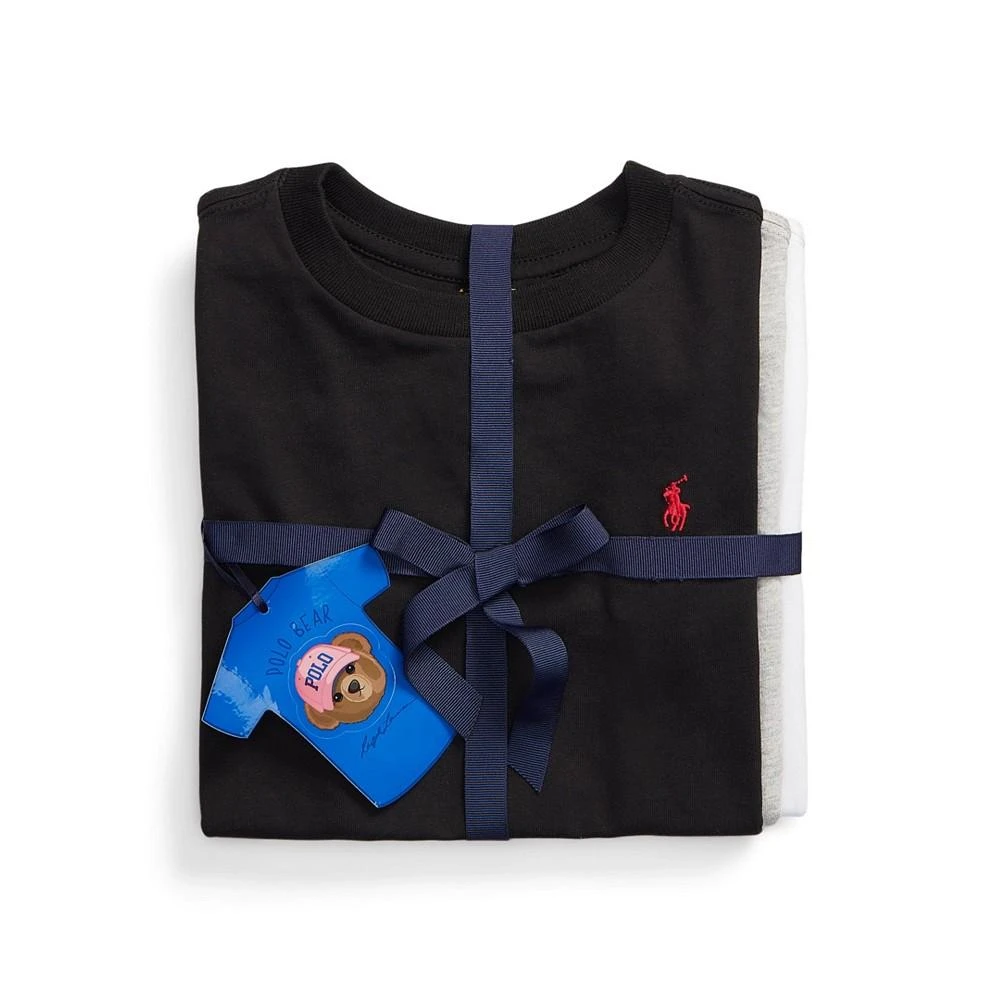 商品Ralph Lauren|Little Boys 3 Piece Cotton Jersey Crewneck T-shirt Set,价格¥364,第2张图片详细描述