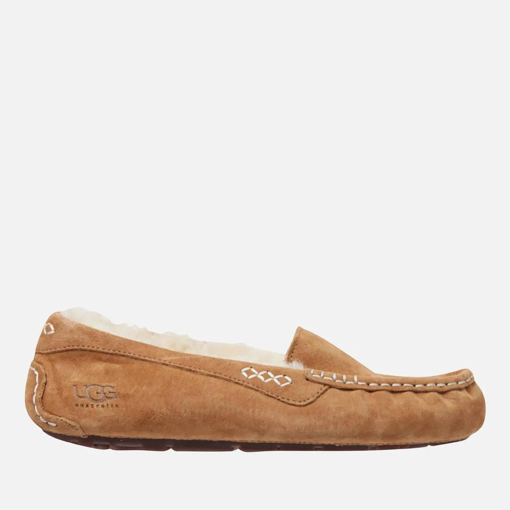 商品UGG|UGG Women's Ansley Moccasin Suede Slippers - Chestnut,价格¥947,第1张图片