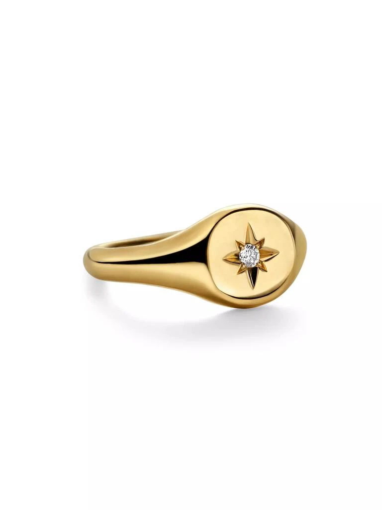 商品David Yurman|Cable Collectibles Starset Pinky Ring In 18K Yellow Gold,价格¥7384,第1张图片