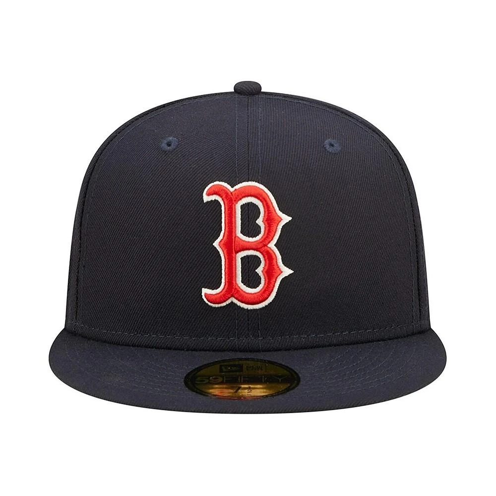 商品New Era|Men's Navy Boston Red Sox Pop Sweatband Undervisor 2004 MLB World Series Cooperstown Collection 59FIFTY Fitted Hat,价格¥356,第2张图片详细描述