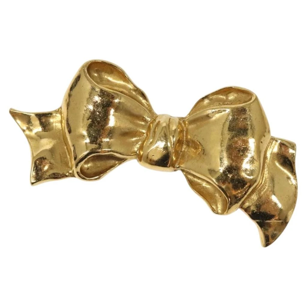 商品[二手商品] Chanel|Vintage Cc Bow Brooch Felt With Faux Pearls Metal Brooch Jewelry (Pre-Owned),价格¥5957,第1张图片