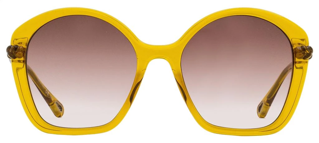 商品Chloé|Chloe Women's Geometric Sunglasses CH0003S 004 Amber Yellow 55mm,价格¥1024,第2张图片详细描述