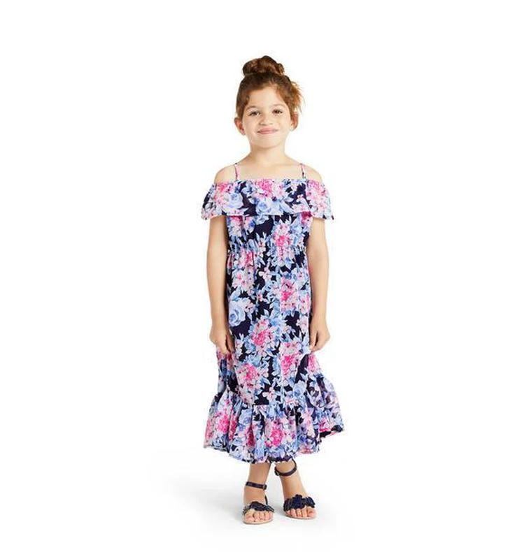 商品Gymboree|荷叶边印花长裙,价格¥88,第1张图片