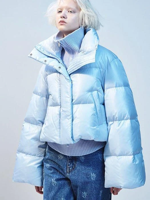 商品MARDI MERCREDI|High Neck Down Jacket - Sky,价格¥1640,第1张图片