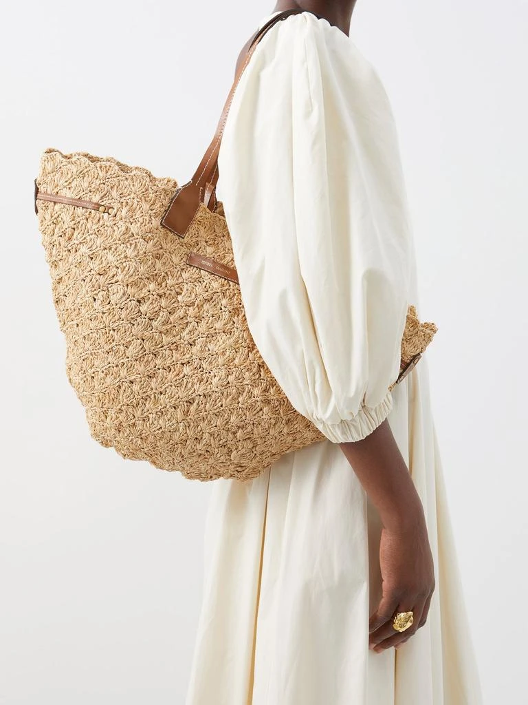 商品Isabel Marant|Coiba leather-trimmed raffia tote bag,价格¥3569,第2张图片详细描述
