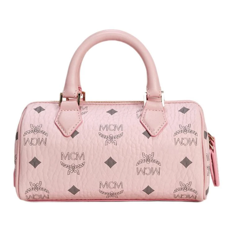 商品[国内直发] MCM|拉链开合 皮革 斜挎包 迷你 女款 轻雾粉,价格¥7172,第3张图片详细描述