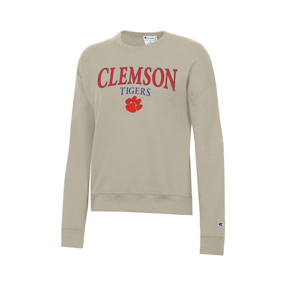 商品CHAMPION|Women's Tan Clemson Tigers Powerblend Pullover Sweatshirt,价格¥324,第3张图片详细描述