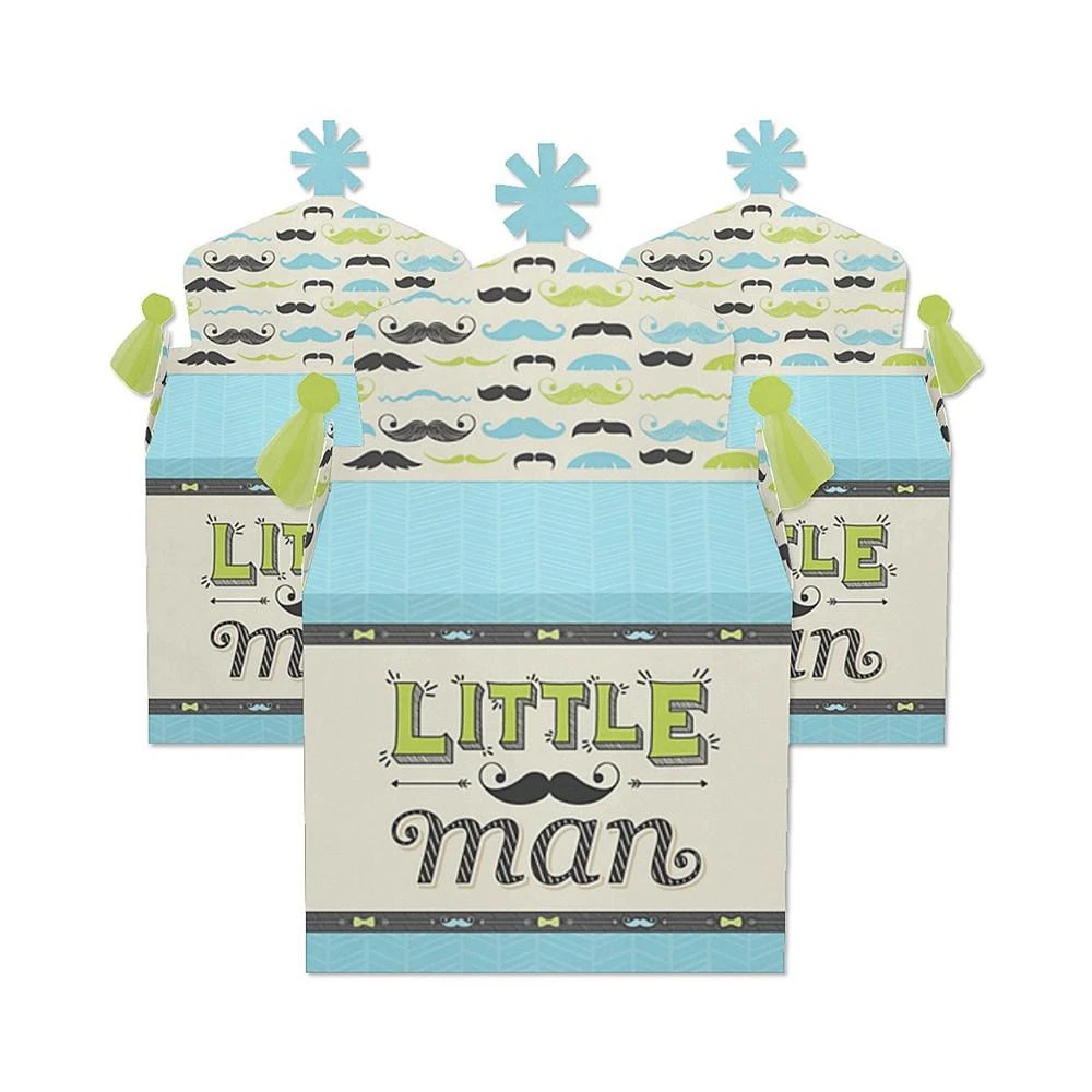 商品Big Dot of Happiness|Dashing Little Man Mustache Party - Treat Box Party Favors - Baby Shower or Birthday Party Goodie Gable Boxes - Set of 12,价格¥142,第3张图片详细描述