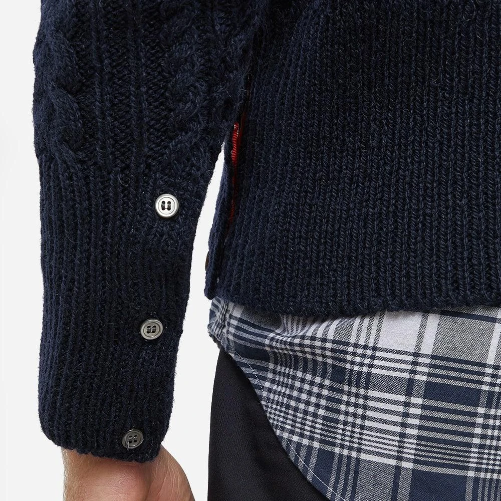 商品Thom Browne|Thom Browne 4 Bar Aran Cable Crew Knit,价格¥3527,第5张图片详细描述