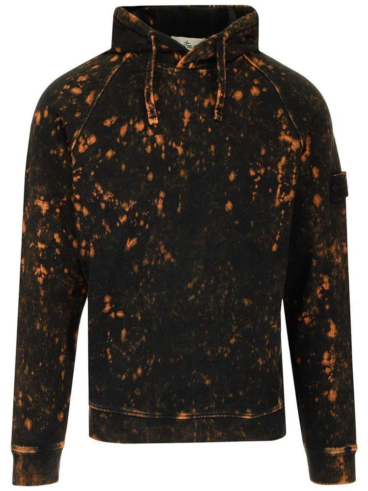 商品Stone Island|Stone Island Paint Splatter Printed Hoodie,价格¥2151,第1张图片