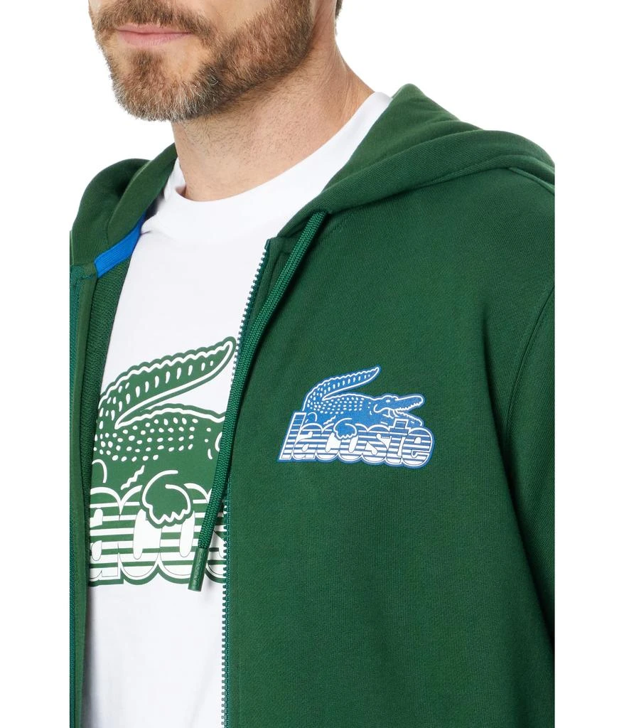 商品Lacoste|Long Sleeve Classic Fit Full Zip Graphic Hoodie,价格¥669,第3张图片详细描述