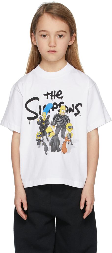 白色 The Simpsons 联名儿童 T 恤商品第2张图片规格展示