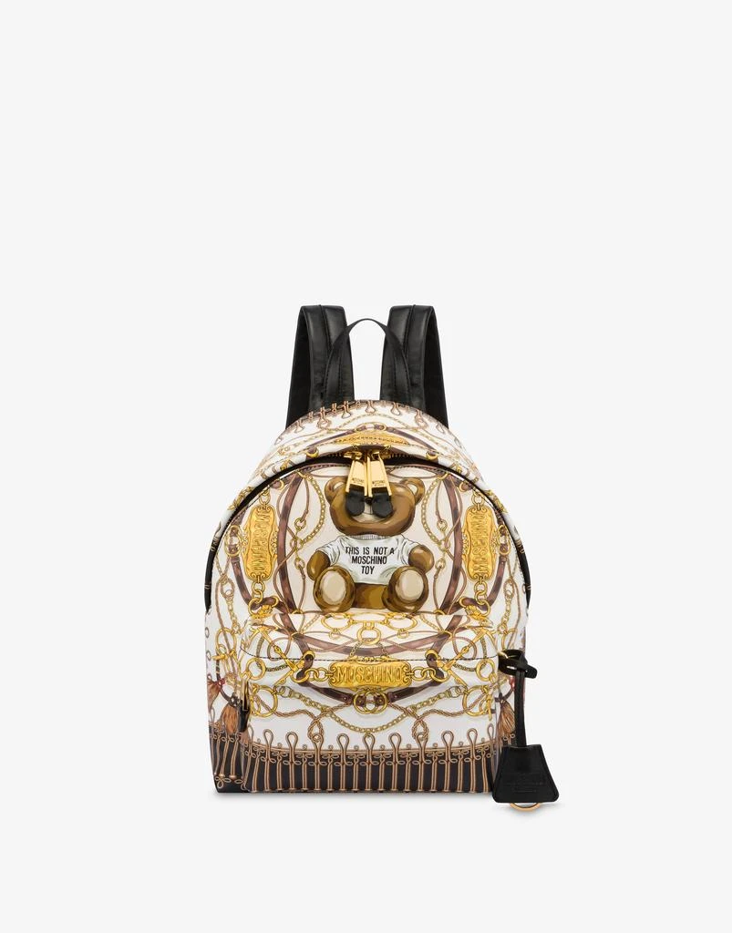 商品Moschino|Military Teddy Scarf Nappa Leather Backpack,价格¥11565,第1张图片