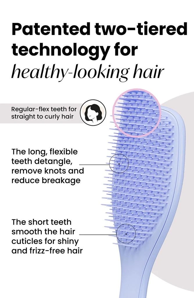 商品Tangle Teezer|Ultimate Detangler Hairbrush - Straight to Wavy,价格¥138,第3张图片详细描述