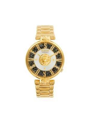 商品Versus Versace|39MM Stainless Steel Embellished IPYG Bracelet Watch,价格¥1193,第1张图片