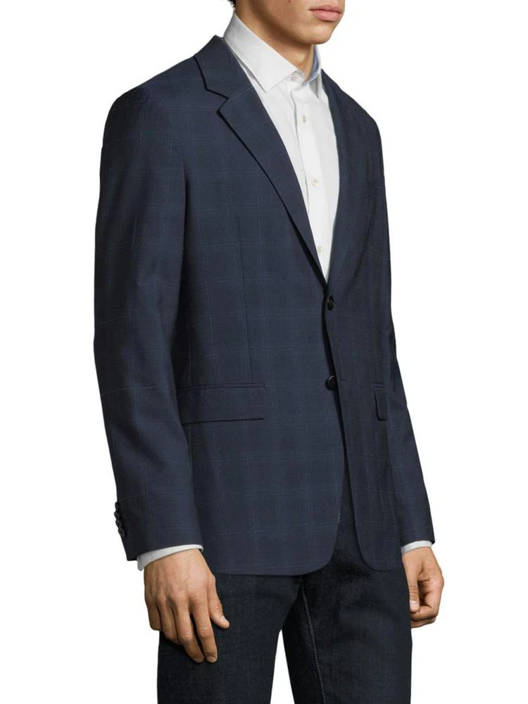 商品Theory|Regular-Fit Windowpane Wool Jacket,价格¥4812,第3张图片详细描述