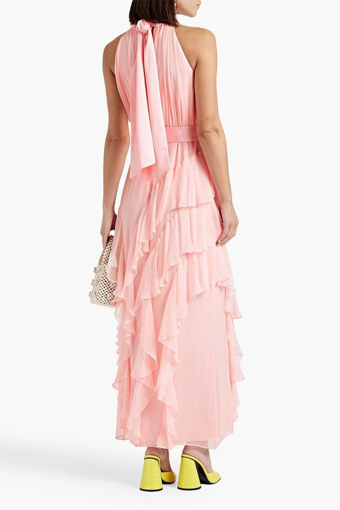 商品Alice + Olivia|Tiered ruffled silk-chiffon maxi dress,价格¥2669,第3张图片详细描述