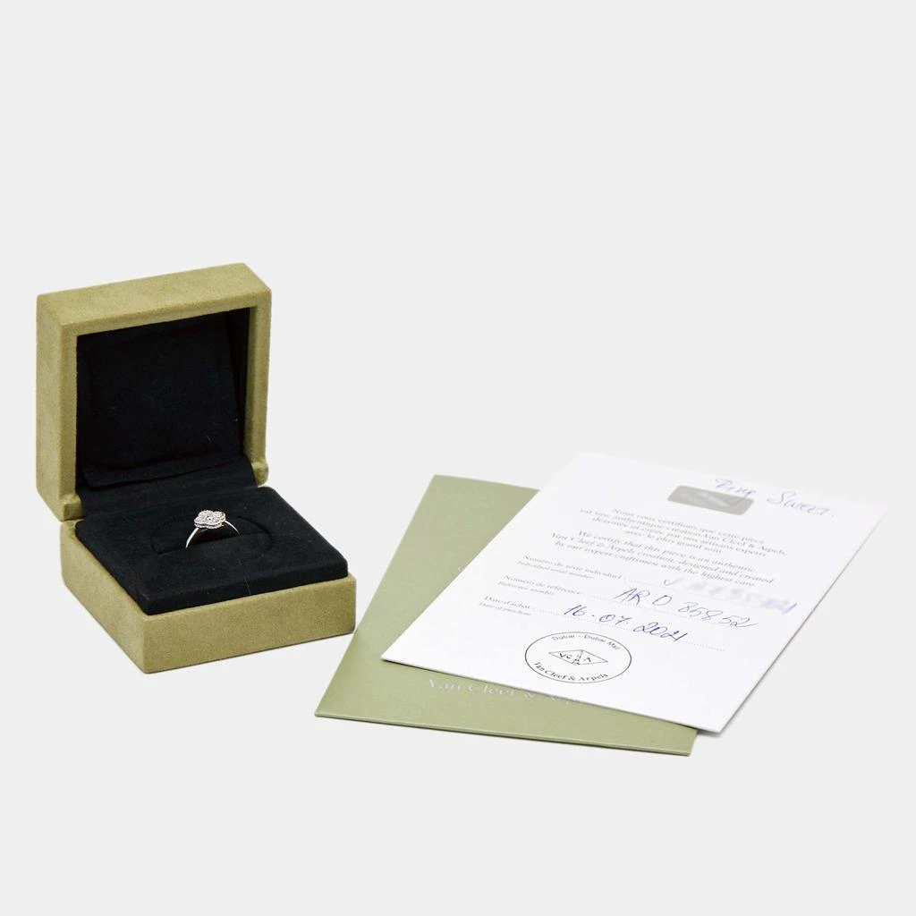 Van Cleef & Arpels Sweet Alhambra Diamond 18K White Gold Ring Size 52 商品