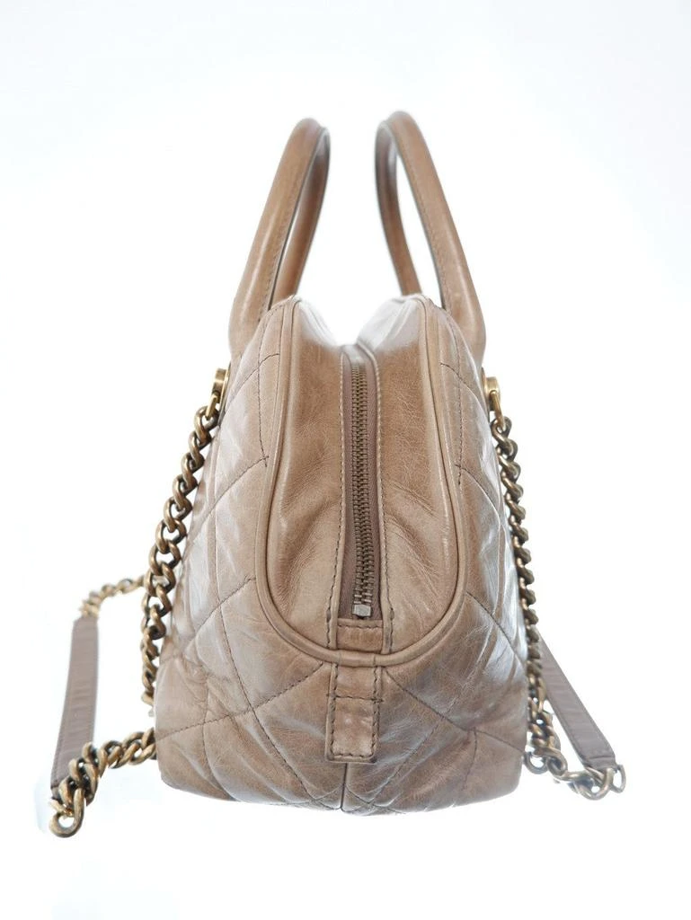 商品[二手商品] Chanel|Chanel Quilted Castle Rock Brown Bowler Bag,价格¥31718,第5张图片详细描述