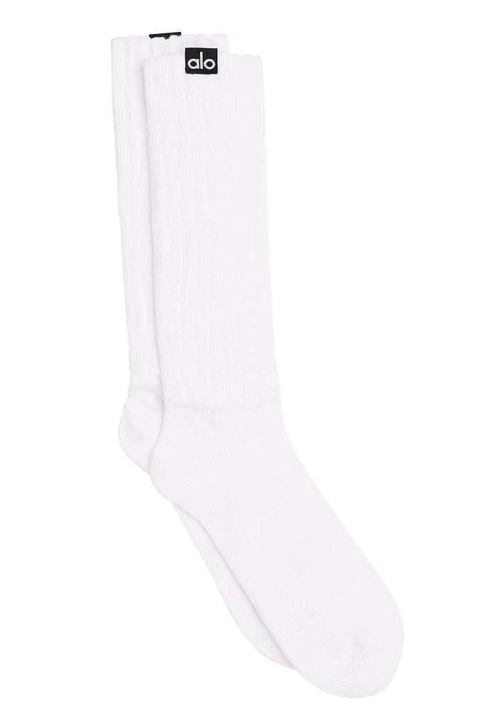 商品Alo|Scrunch Sock - White,价格¥181,第1张图片