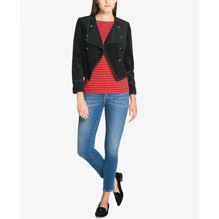 商品Tommy Hilfiger|Velvet Double-Breasted Jacket, Created for Macy's,价格¥299,第3张图片详细描述