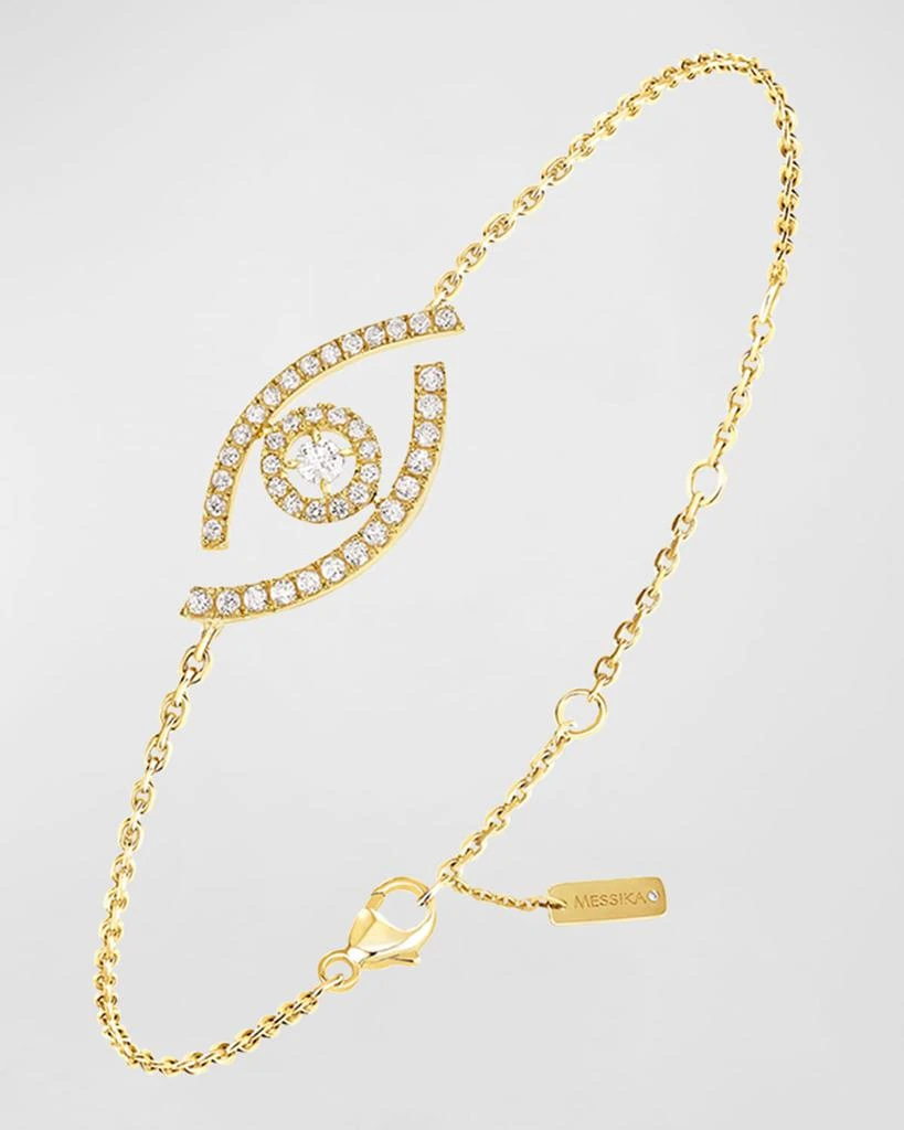 商品Messika|LUCKY EYE 18K YELLOW GOLD PAVE DIAMOND BRACELET,价格¥18570,第1张图片