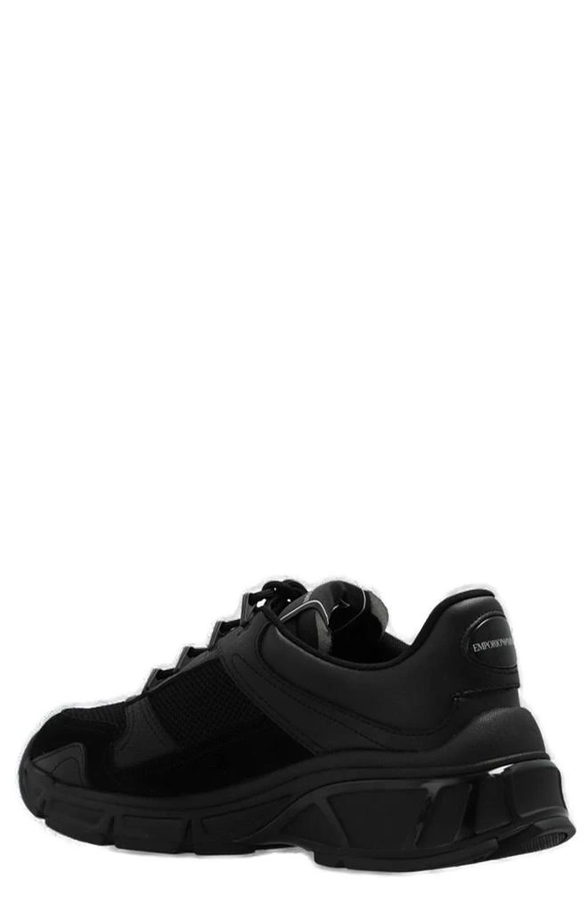 商品Emporio Armani|Emporio Armani Panelled Lace-Up Sneakers,价格¥1385,第3张图片详细描述