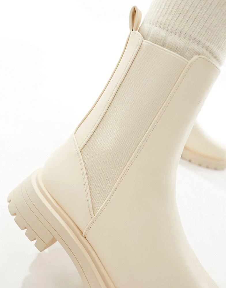 商品ASOS|ASOS DESIGN Wide Fit Alfie chunky chelsea boots in off-white,价格¥261,第2张图片详细描述