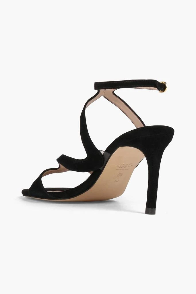 商品Stuart Weitzman|Mariposa PVC-trimmed suede sandals,价格¥505,第4张图片详细描述