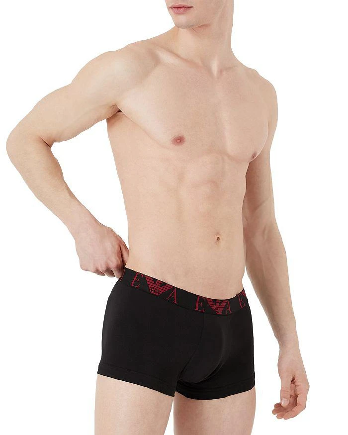 商品Emporio Armani|Armani Cotton Blend Monogram Waistband Trunks, Pack of 3,价格¥305,第3张图片详细描述