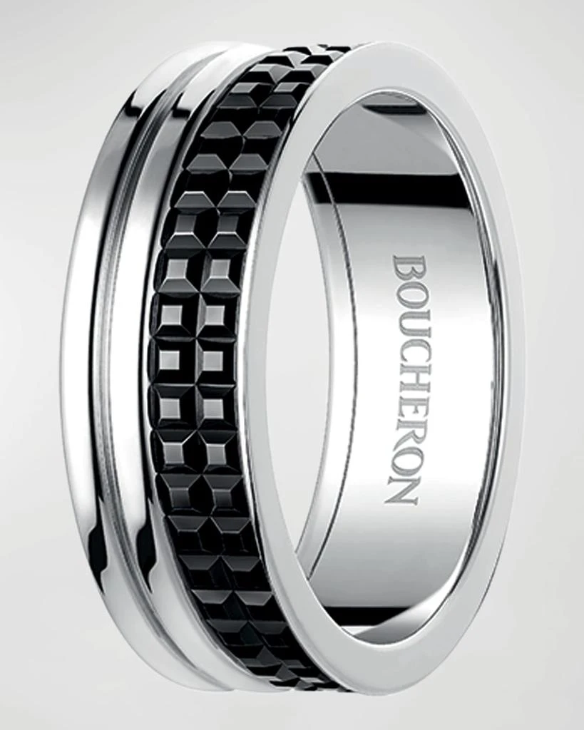 商品Boucheron|18K White Gold Quatre Black Edition Large Ring, EU 62 / US 10,价格¥26899,第2张图片详细描述
