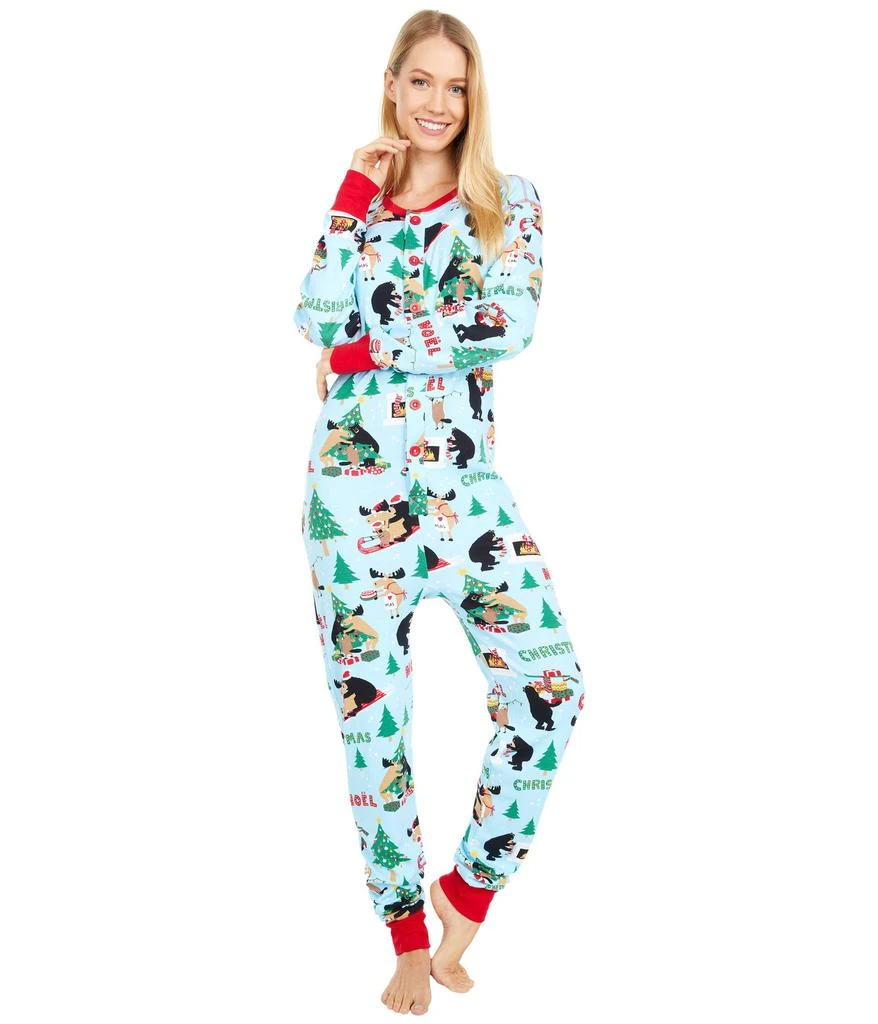 商品Little Blue House by Hatley|Wild About Christmas Adult Union Suit One-Piece,价格¥284,第3张图片详细描述