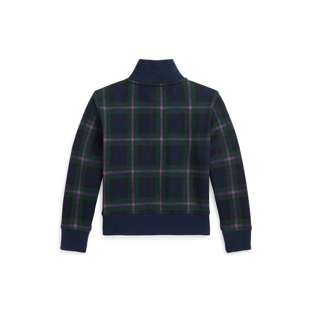 商品Ralph Lauren|Plaid Double-Knit 1/4 Zip Pullover (Little Kids),价格¥239,第2张图片详细描述