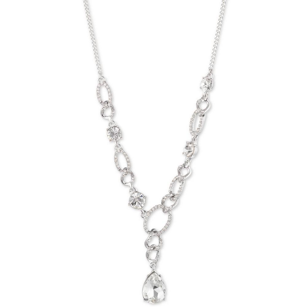 商品Givenchy|Silver-Tone Crystal Links Lariat Necklace, 16" + 3" extender,价格¥244,第1张图片
