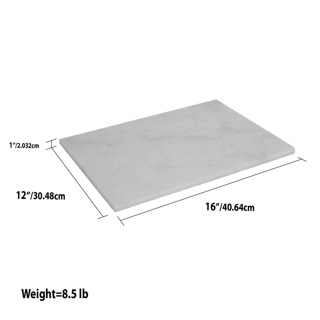 商品Home Basics|Home Basics 12" x 16" Marble Cutting Board, White,价格¥198,第5张图片详细描述