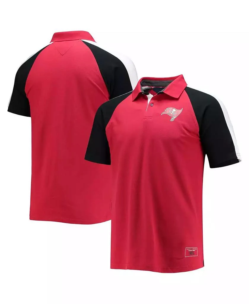 商品Tommy Hilfiger|Men's Red, White Tampa Bay Buccaneers Holden Raglan Polo Shirt,价格¥390,第1张图片