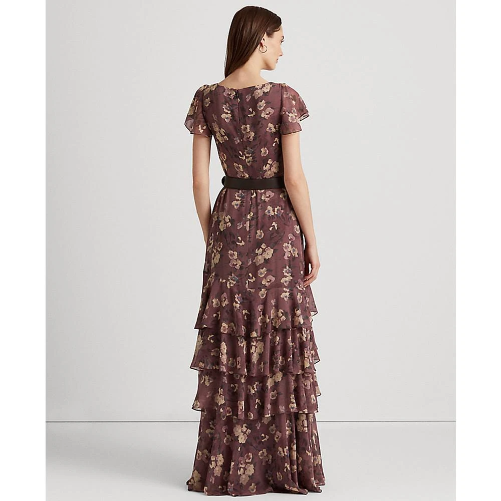商品Ralph Lauren|Floral Belted Crinkle Georgette Dress,价格¥639,第3张图片详细描述