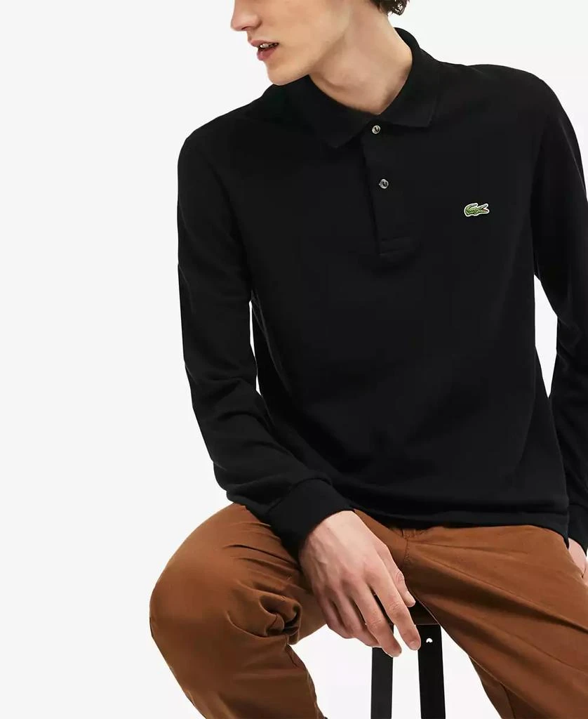 商品Lacoste|拉科斯特男士Polo长袖百搭纯色运动休闲衫,价格¥955,第3张图片详细描述