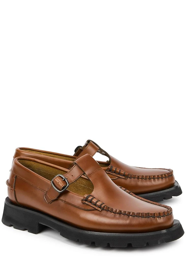 商品Hereu|Alber Sport brown leather T-bar loafers,价格¥3163,第2张图片详细描述