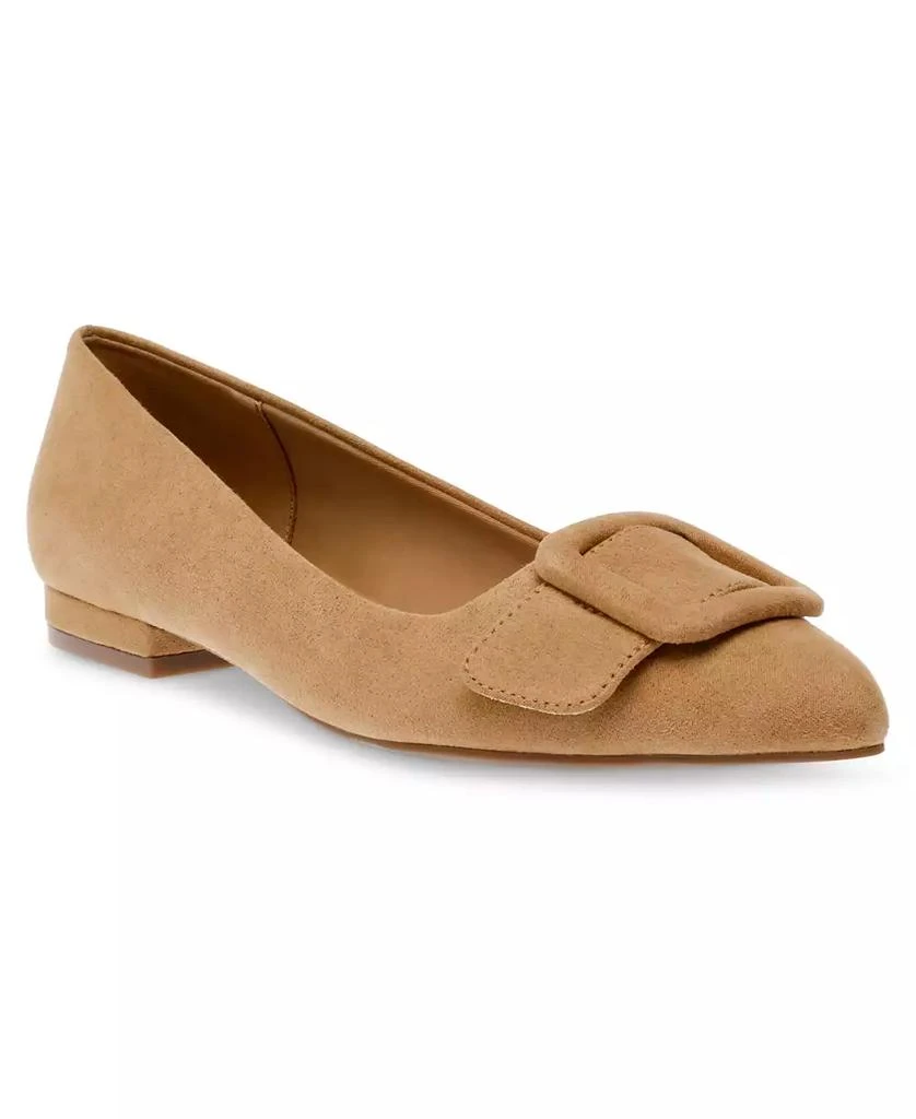 商品Anne Klein|Women's Kalea Pointed Toe Buckle Flats,价格¥589,第1张图片