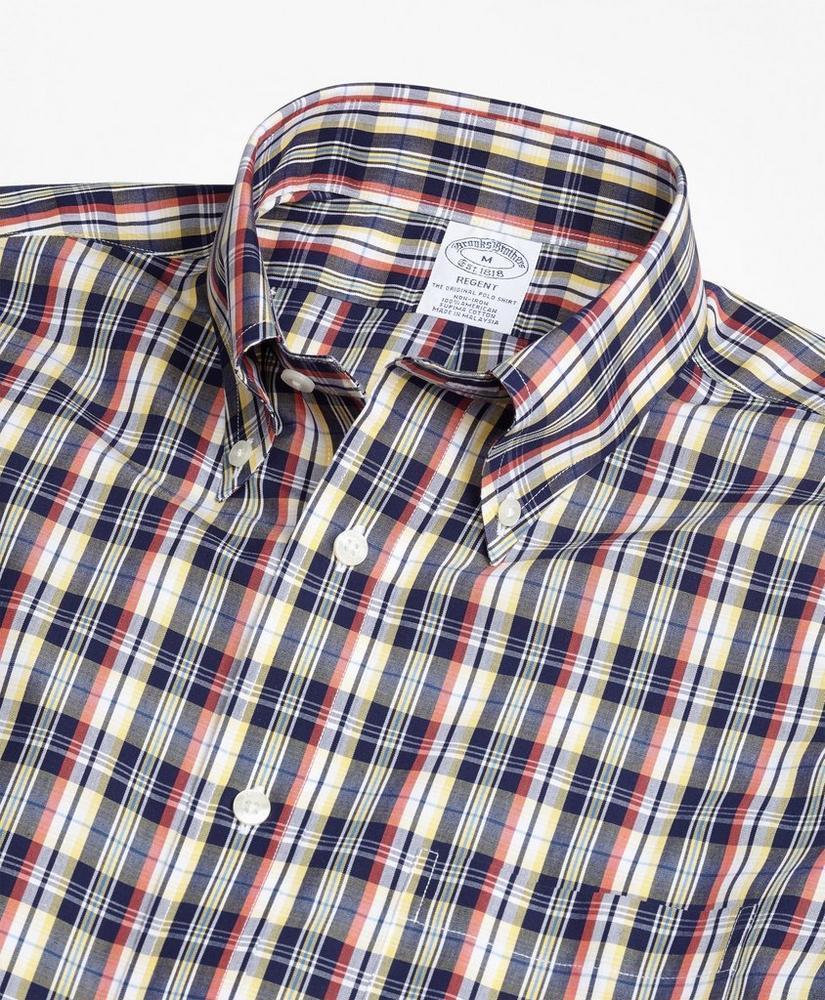 商品Brooks Brothers|Regent Regular-Fit Sport Shirt, Non-Iron Mini-Madras,价格¥368,第4张图片详细描述