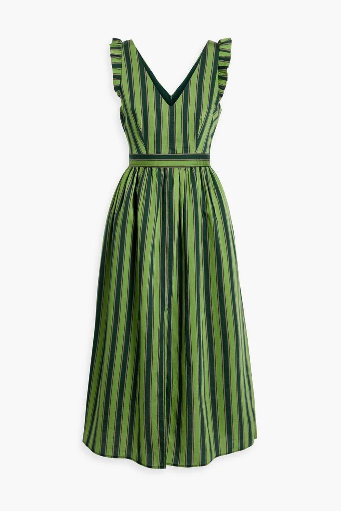 商品IRIS & INK|Carmen striped Lyocell-blend midi dress,价格¥783,第1张图片