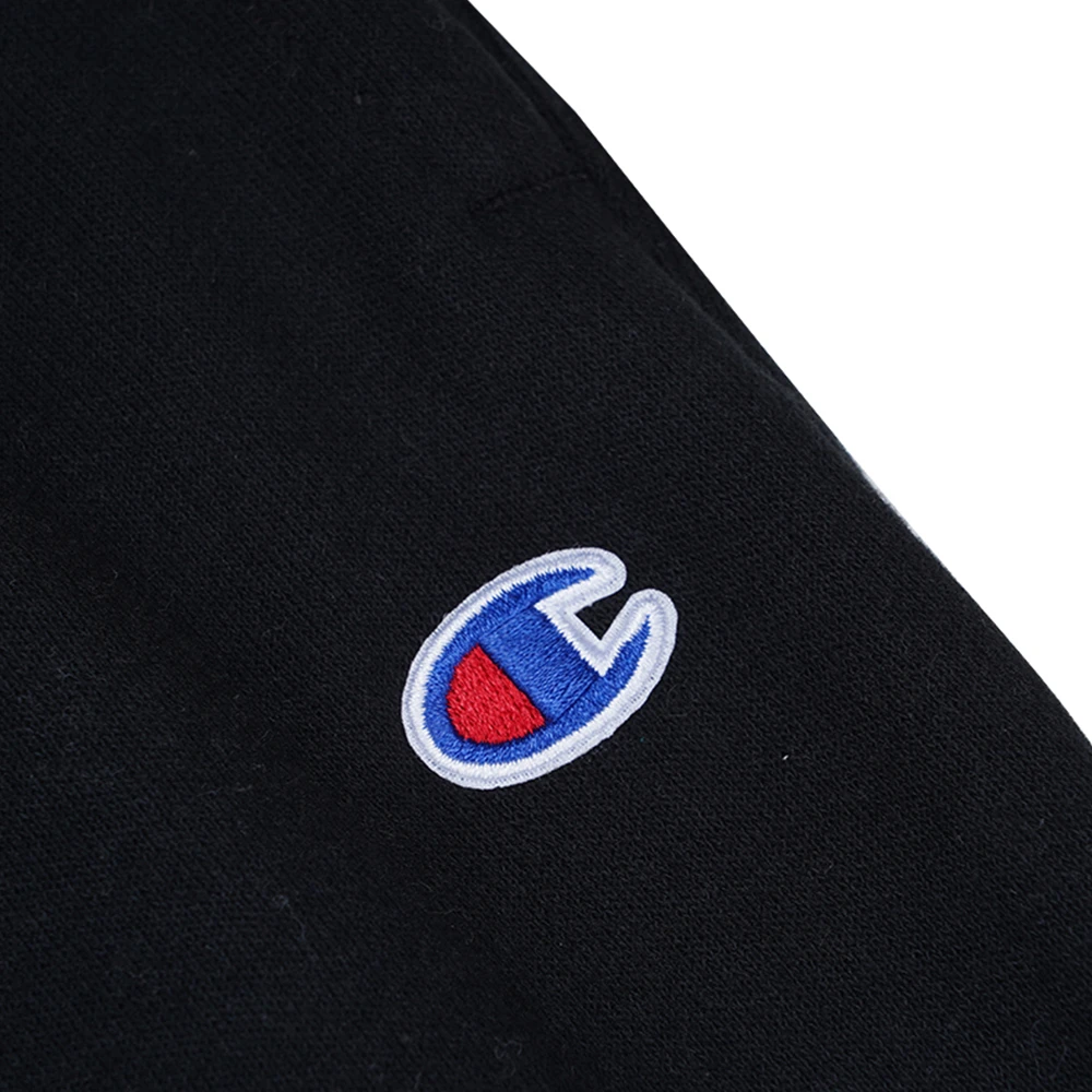 Champion 男士黑色小logo纯色加绒运动裤 athletics线 P1022-549314-003 商品