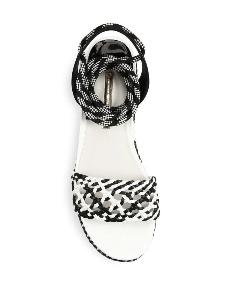 商品Sophia Webster|Naomi Woven Leather Platform Espadrille Ankle-Tie Sandals,价格¥1577,第4张图片详细描述